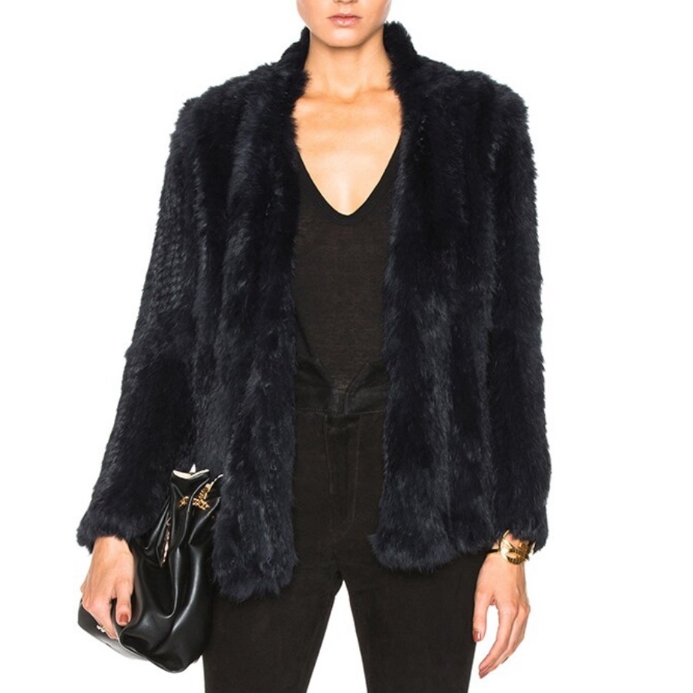 Nicholas knitted fur jacket